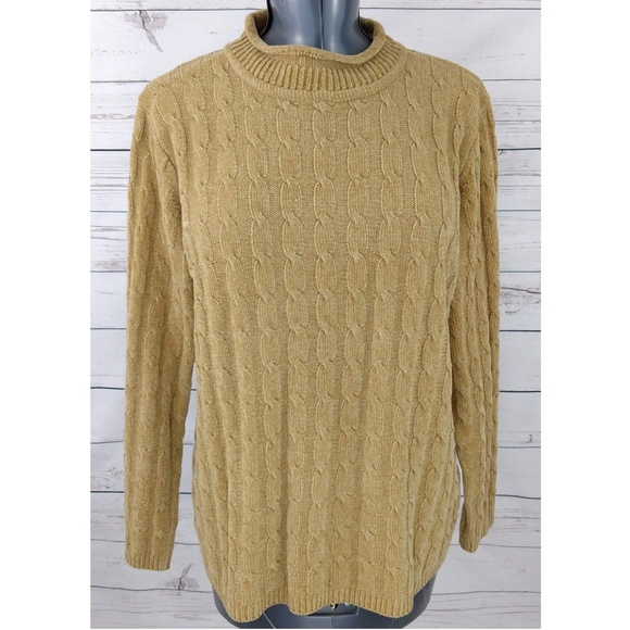 Parisian Works Sweaters - 🥂 Sale! Parisian Works Tan Cable Knit Sweater